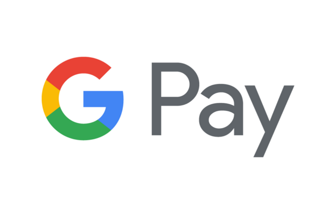 o logotipo do Google Pay em um fundo branco