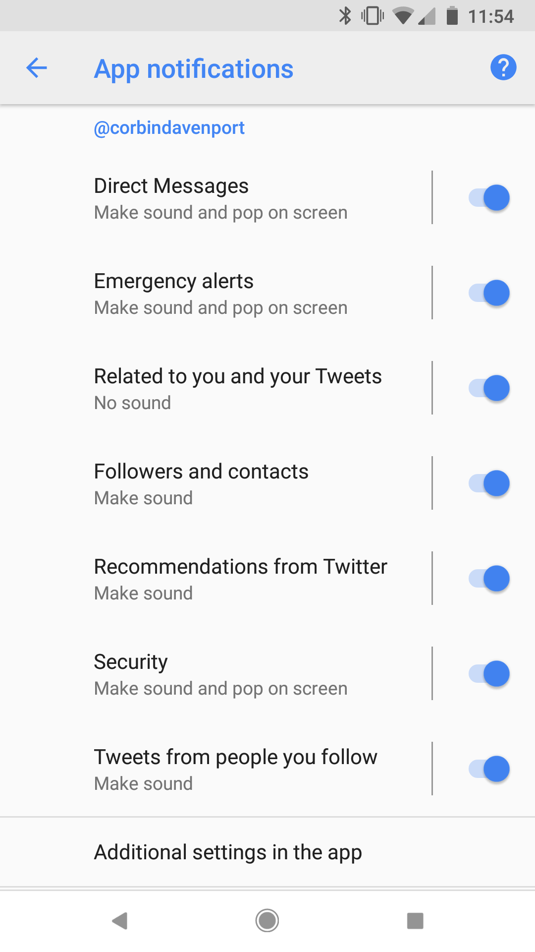Twitter Notify Button Twitter quietly added Notification Channel support to its Android app