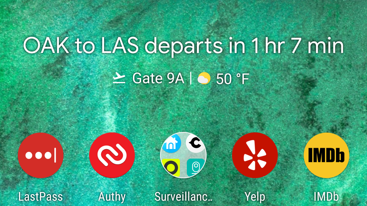 PSA: At A Glance widget on Pixel 2 added flight information