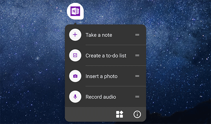 Latest OneNote update adds app shortcuts and Office Lens integration ...