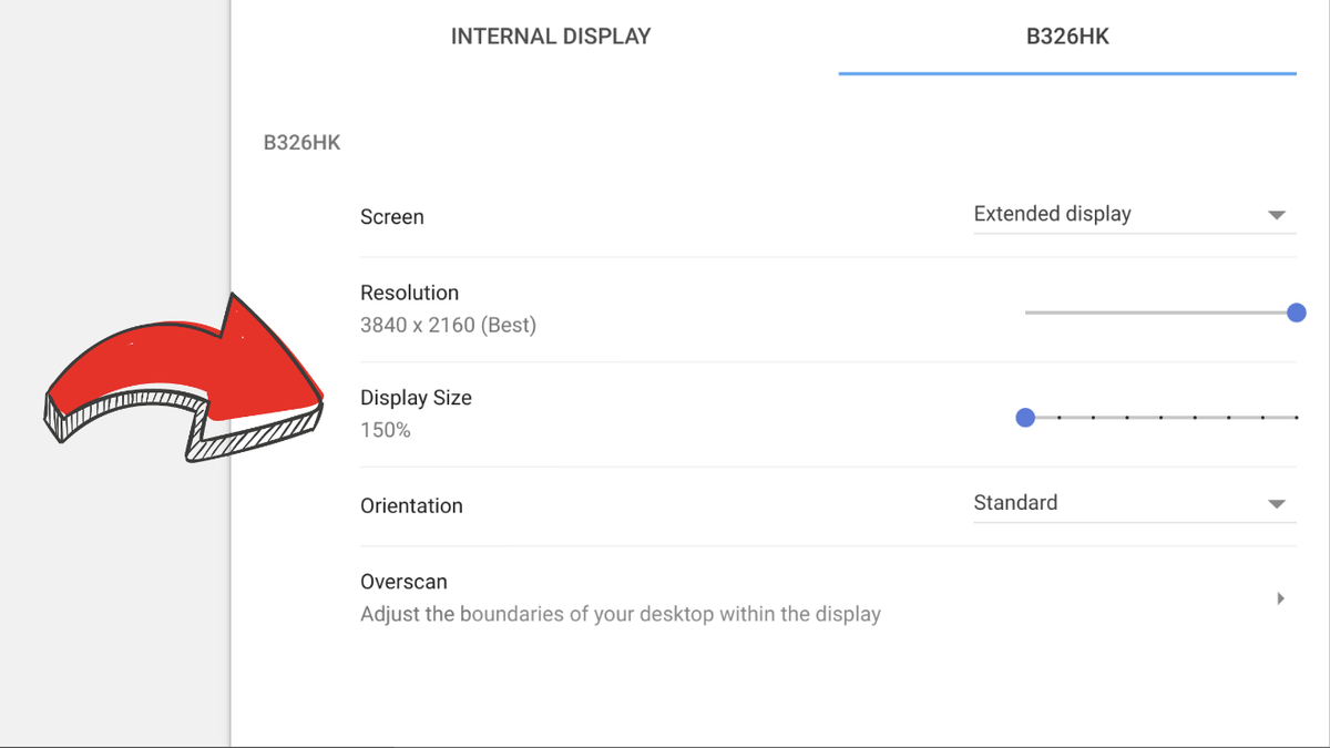 External monitor display size scaling is coming to Chrome OS