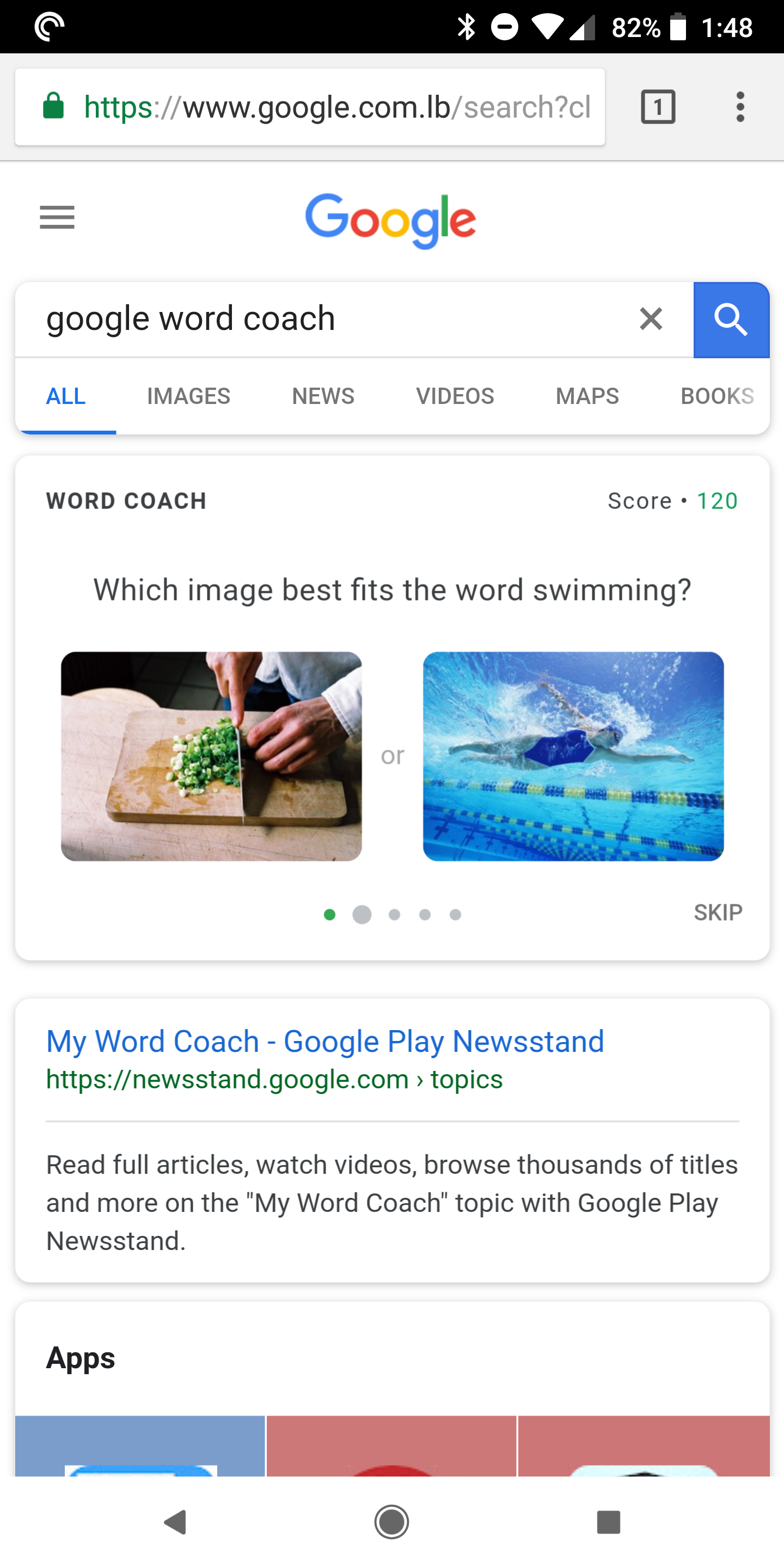 Google Word Coach tests your vocabulary knowledge in bite-sized questions