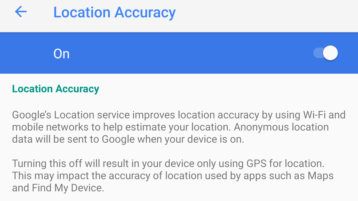 Android P feature spotlight: Location accuracy is now a binary setting ...