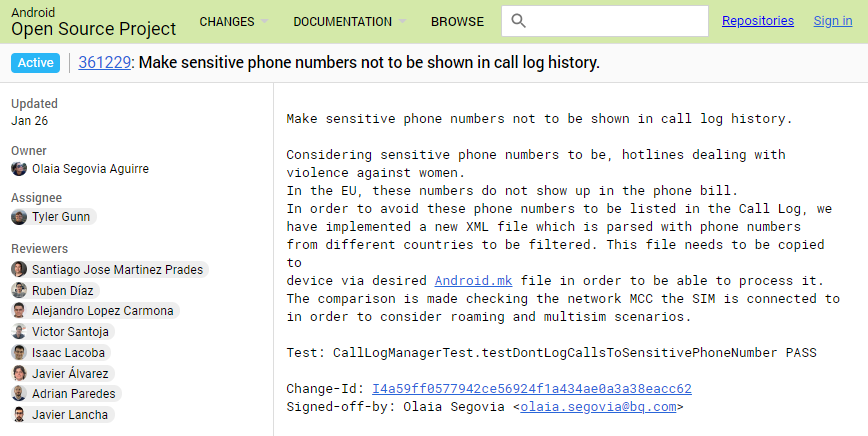 Anonymous Numbers Screen Android may hide sensitive numbers from the call log in future versions ...