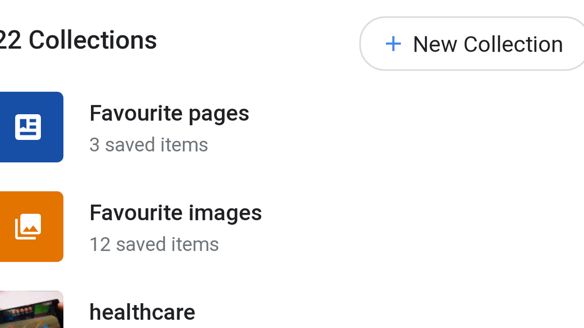 Googs Collections Sign Google Collections start rolling out, replacing Saved pages