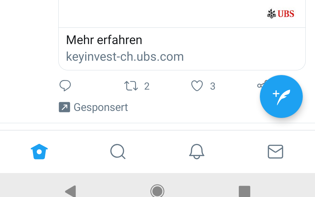 Twitter is testing a bottom navigation bar in its app