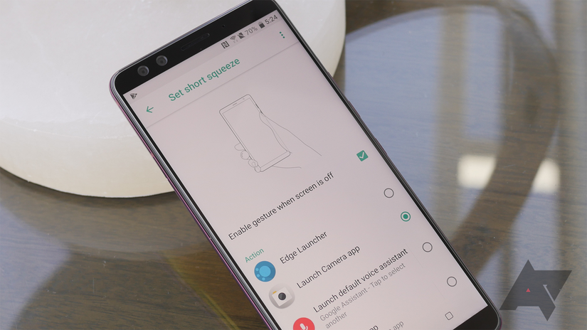 HTC Edge Sense settings
