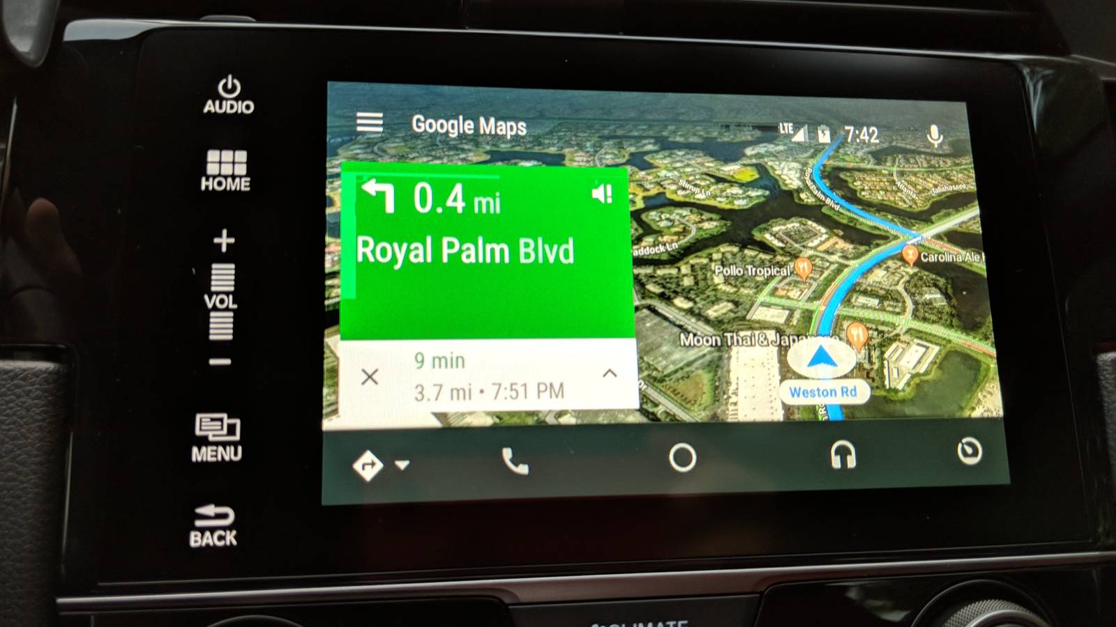 Satellite view added to Google Maps on Android Auto head units