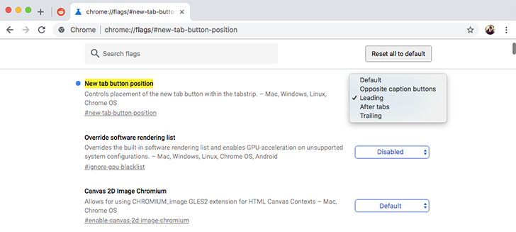 Google is testing different placements for the new-tab button in Chrome ...