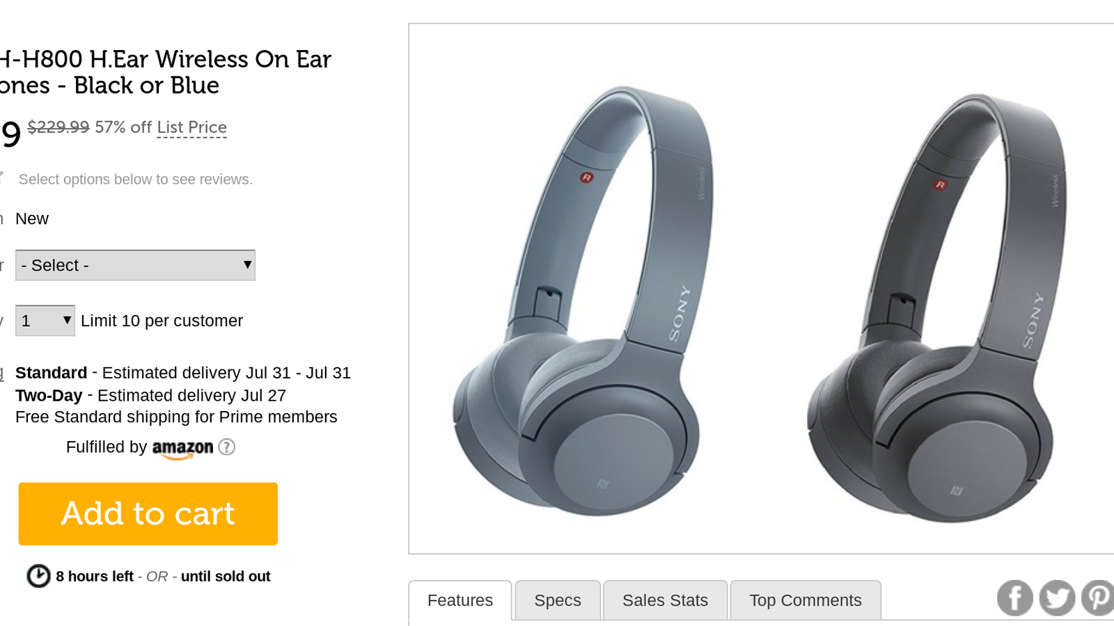 [Deal Alert] Get a pair of Sony WH-H800 H.Ear wireless headphones for ...