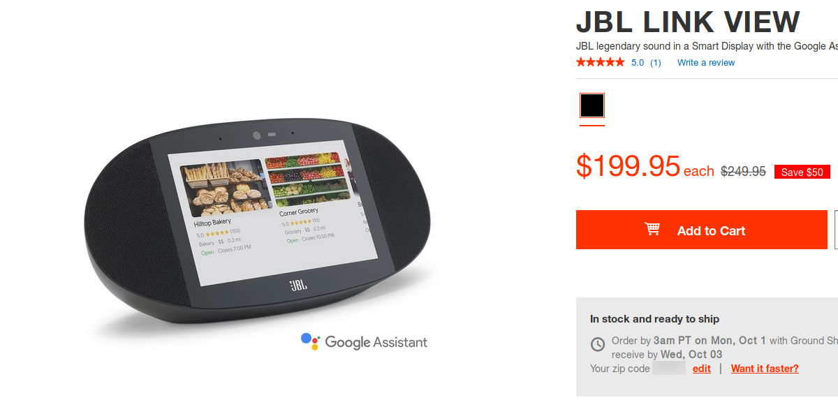 [Deal Alert] Grab a JBL Link View smart display for $200 ($50 off)