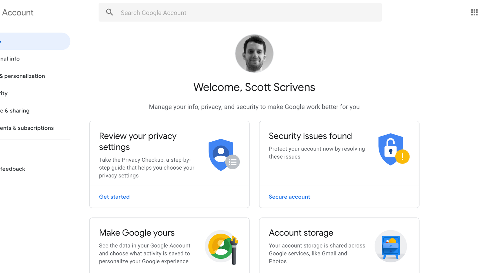 Google Account on the web gets new Material Design makeover