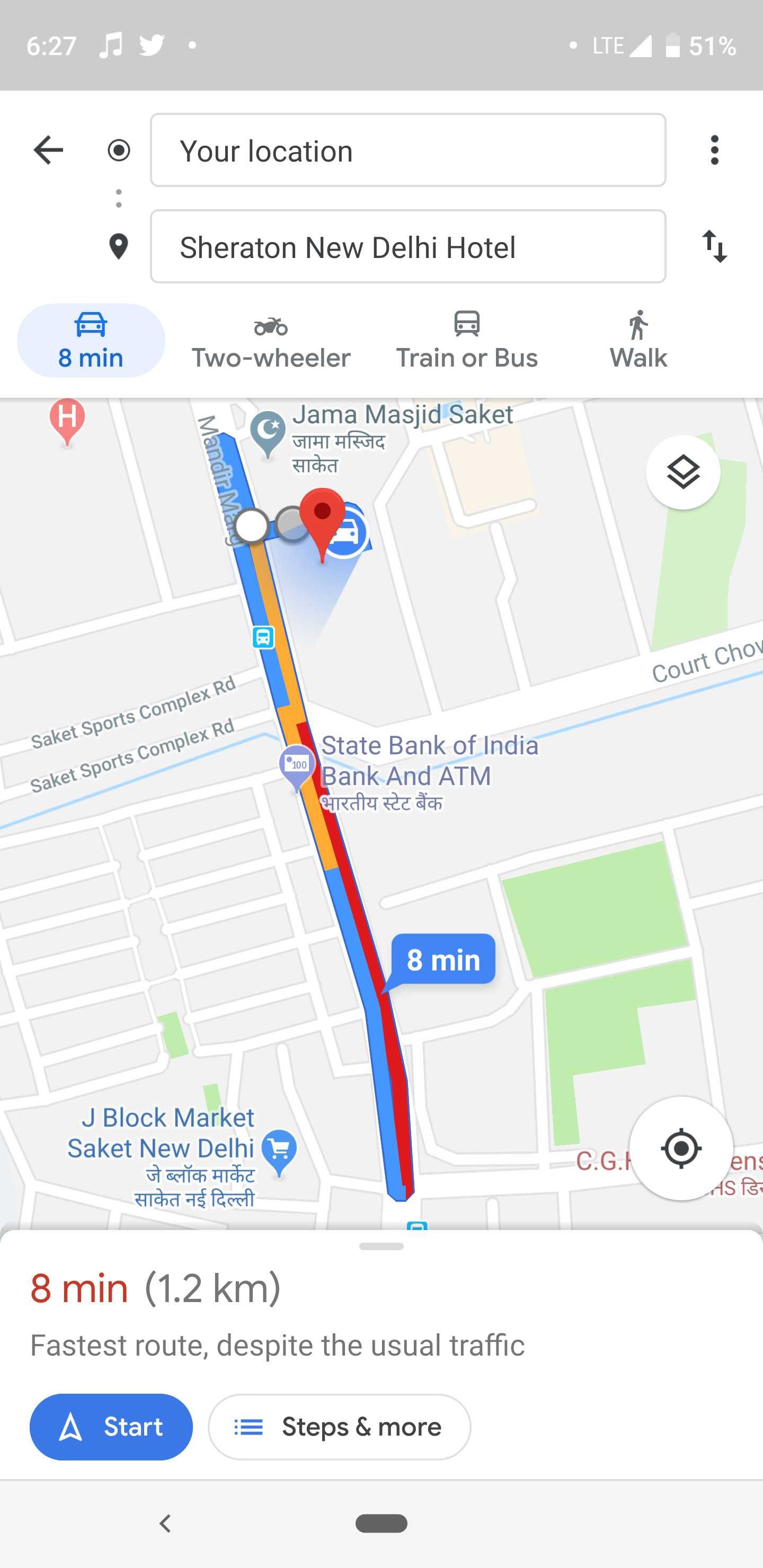 Google Maps Tests Directions Screen With Refreshed