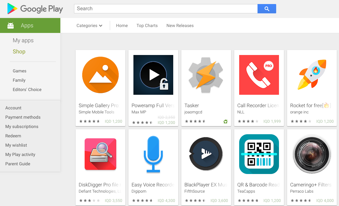 Play Store purchases are now permitted in Iraq, Bermuda, and several ...