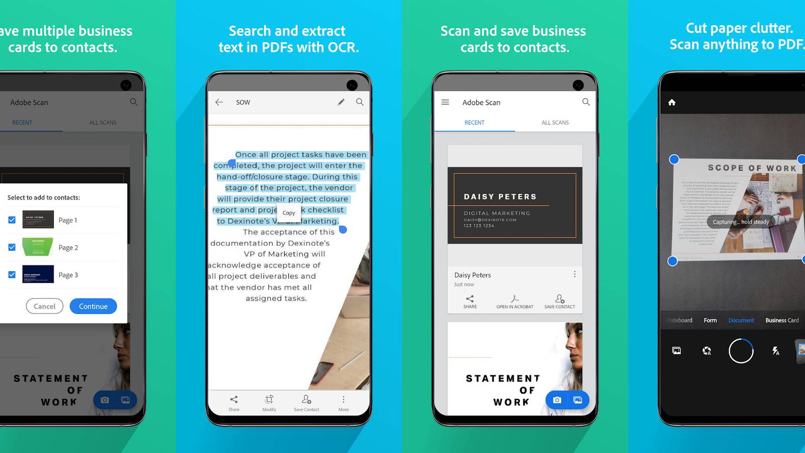 Adobe Scan updated to better capture forms, business cards, and more