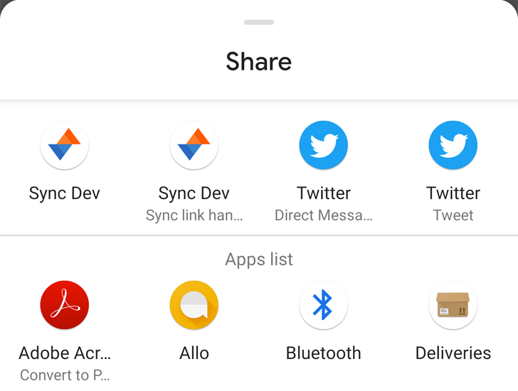 Android Q Beta 4 finally organizes the Share menu alphabetically, with ...