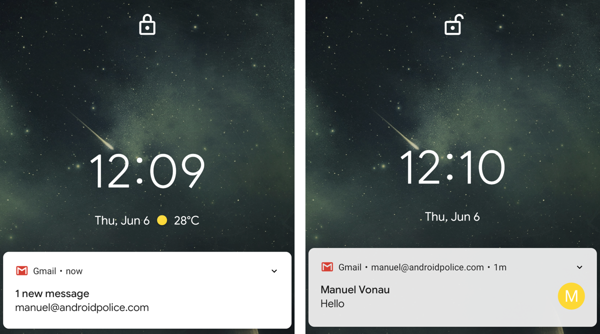 Android Q can reveal your sensitive notifications on the lock screen ...