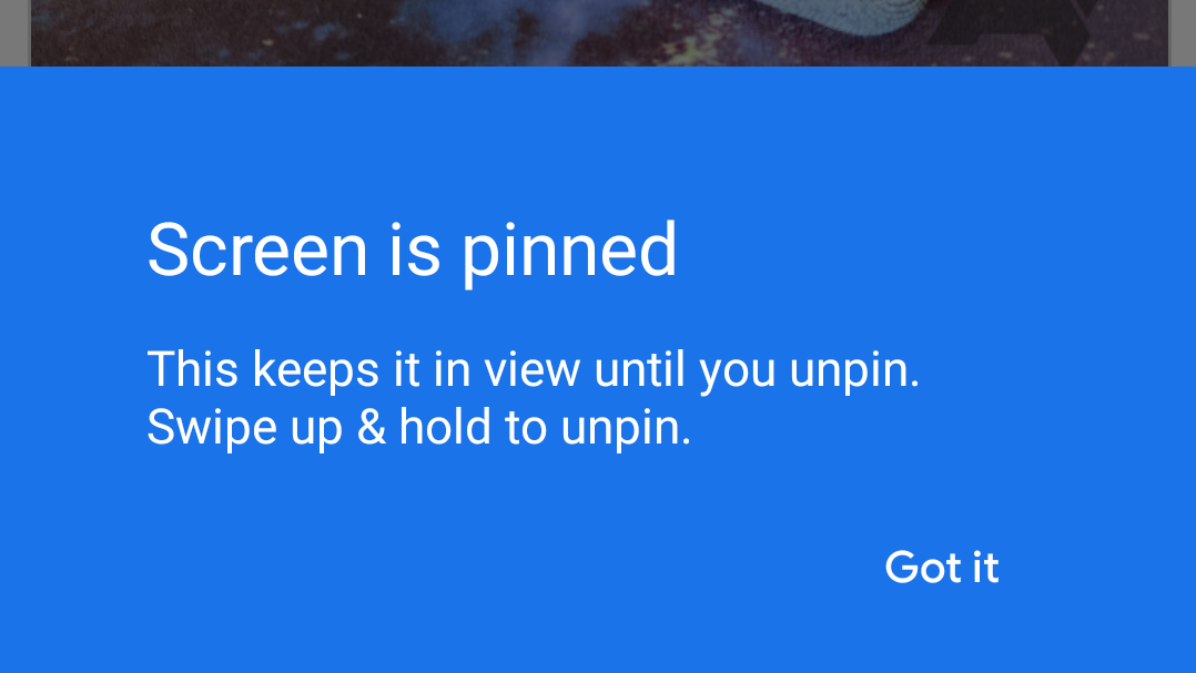 Screen pinning is now fixed and available when using gesture navigation ...