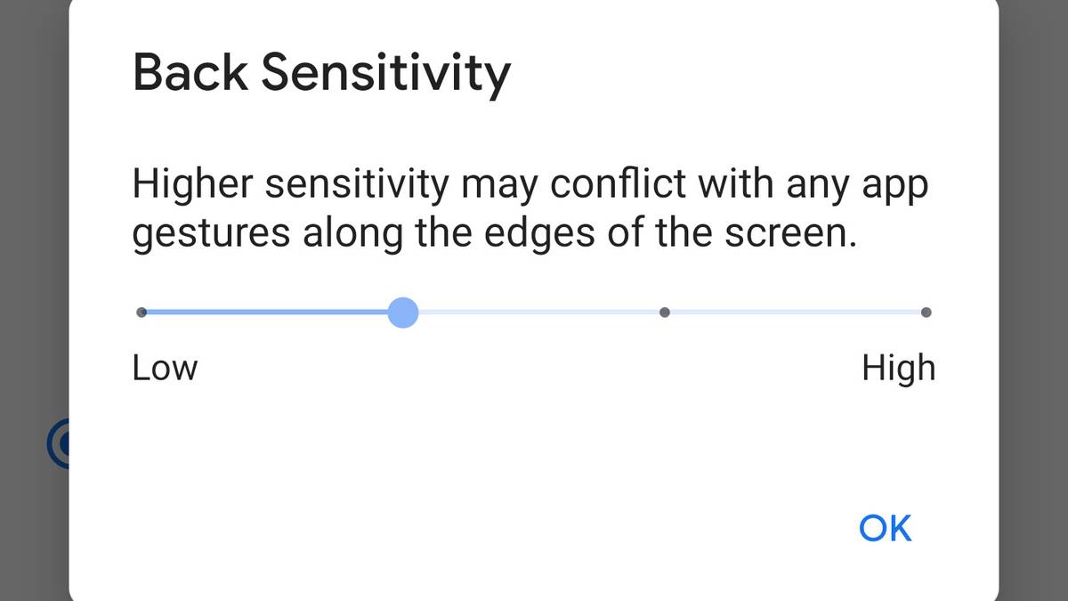 The back gesture sensitivity option in Android Q Beta 6 does nothing to ...