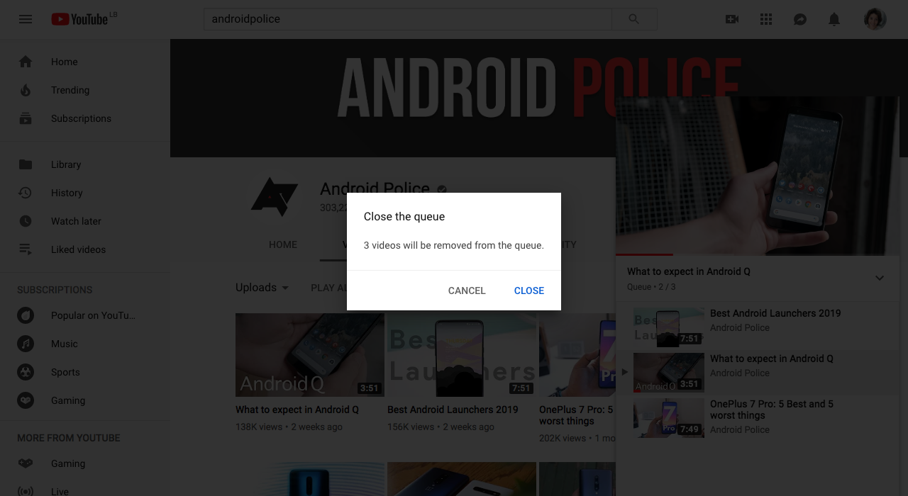 YouTube is testing video queues, but only on the web
