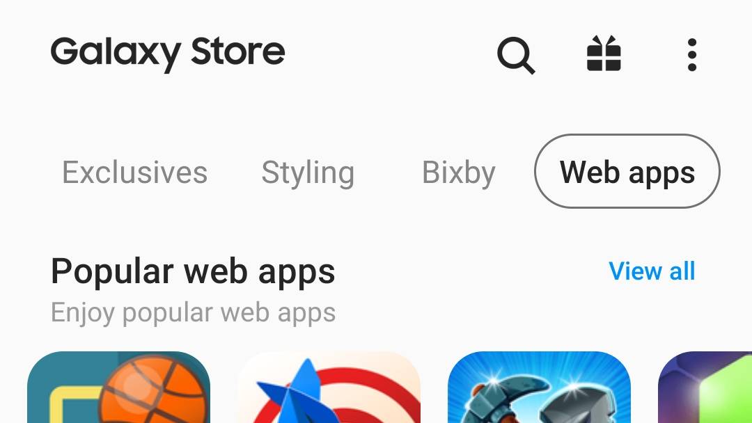 Web Store Android Samsung wants Progressive Web Apps in its app store