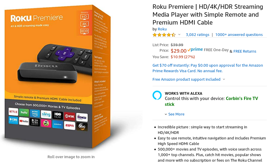 [Update: Sale over] Grab a Roku Premiere 4K streaming box for just $30 ...