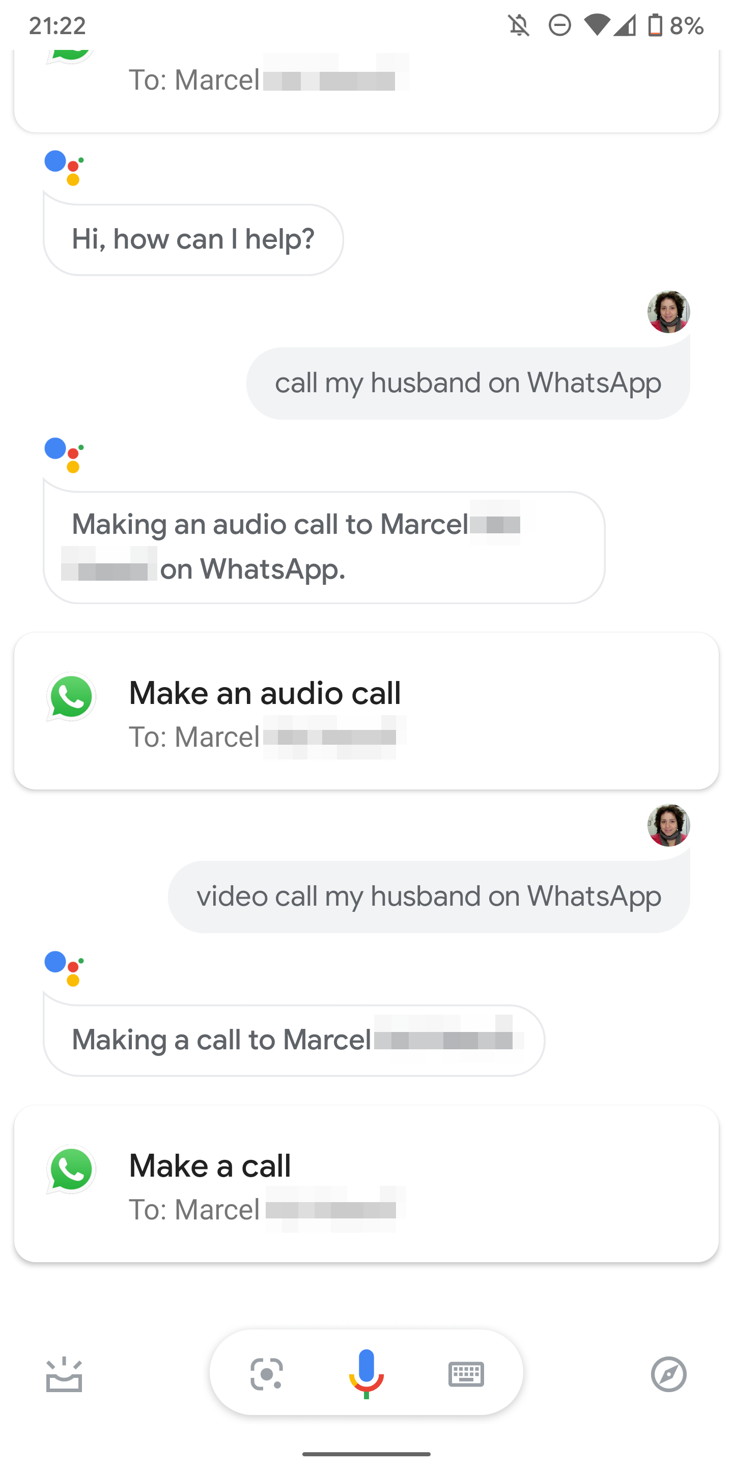 How to make a WhatsApp voice or video call with Google Assistant