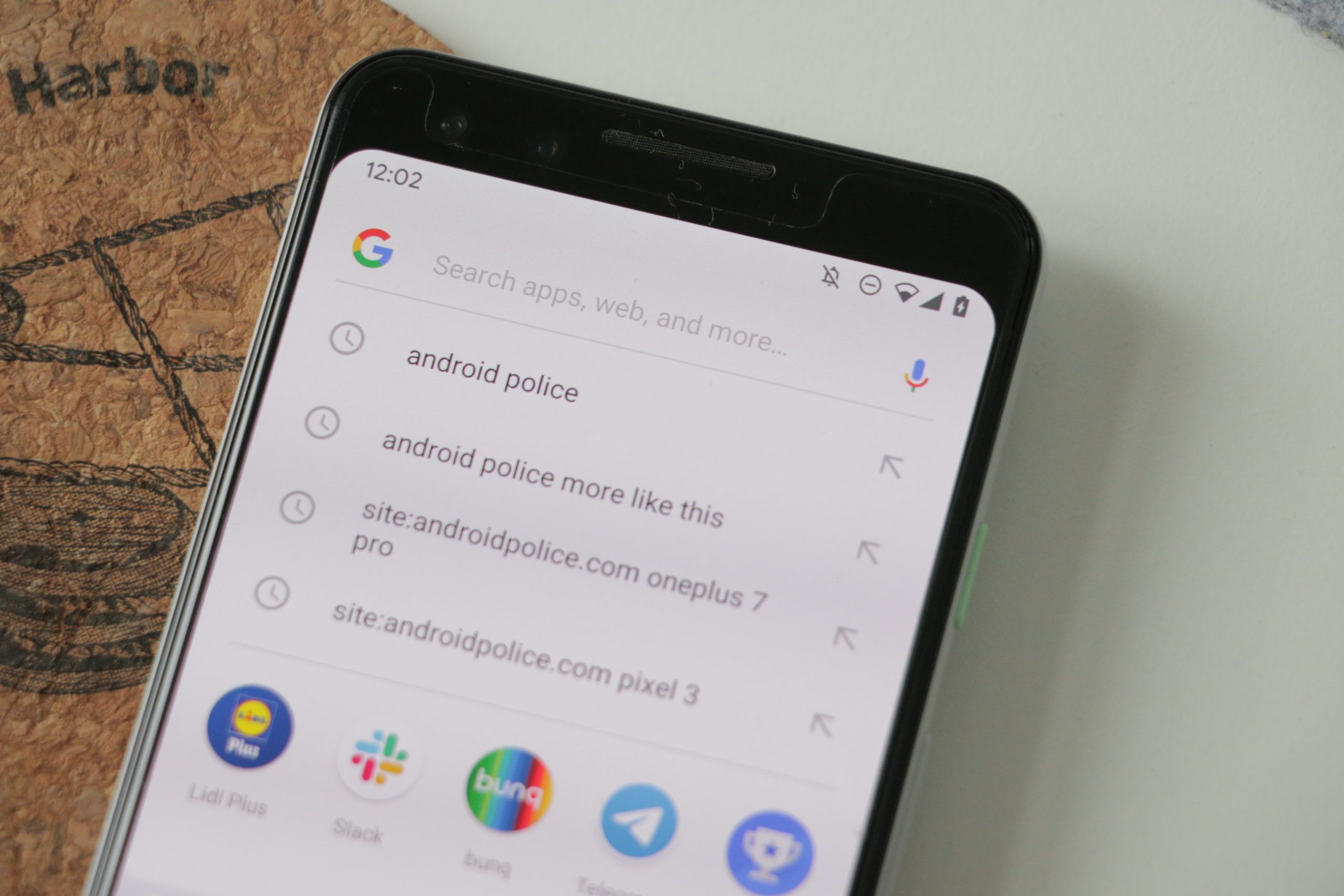 The Search screen on an Android phone