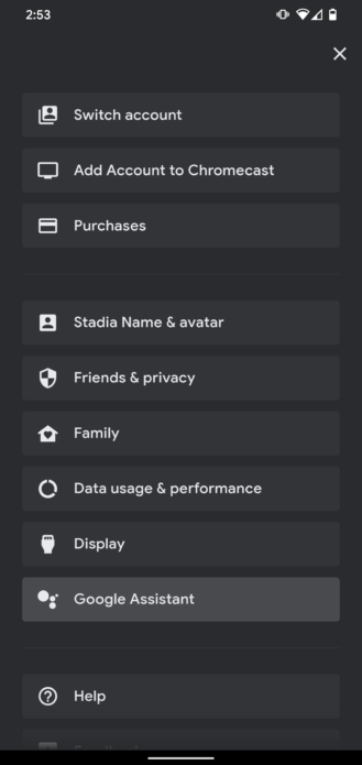 Assistant button now active on the Google Stadia controller