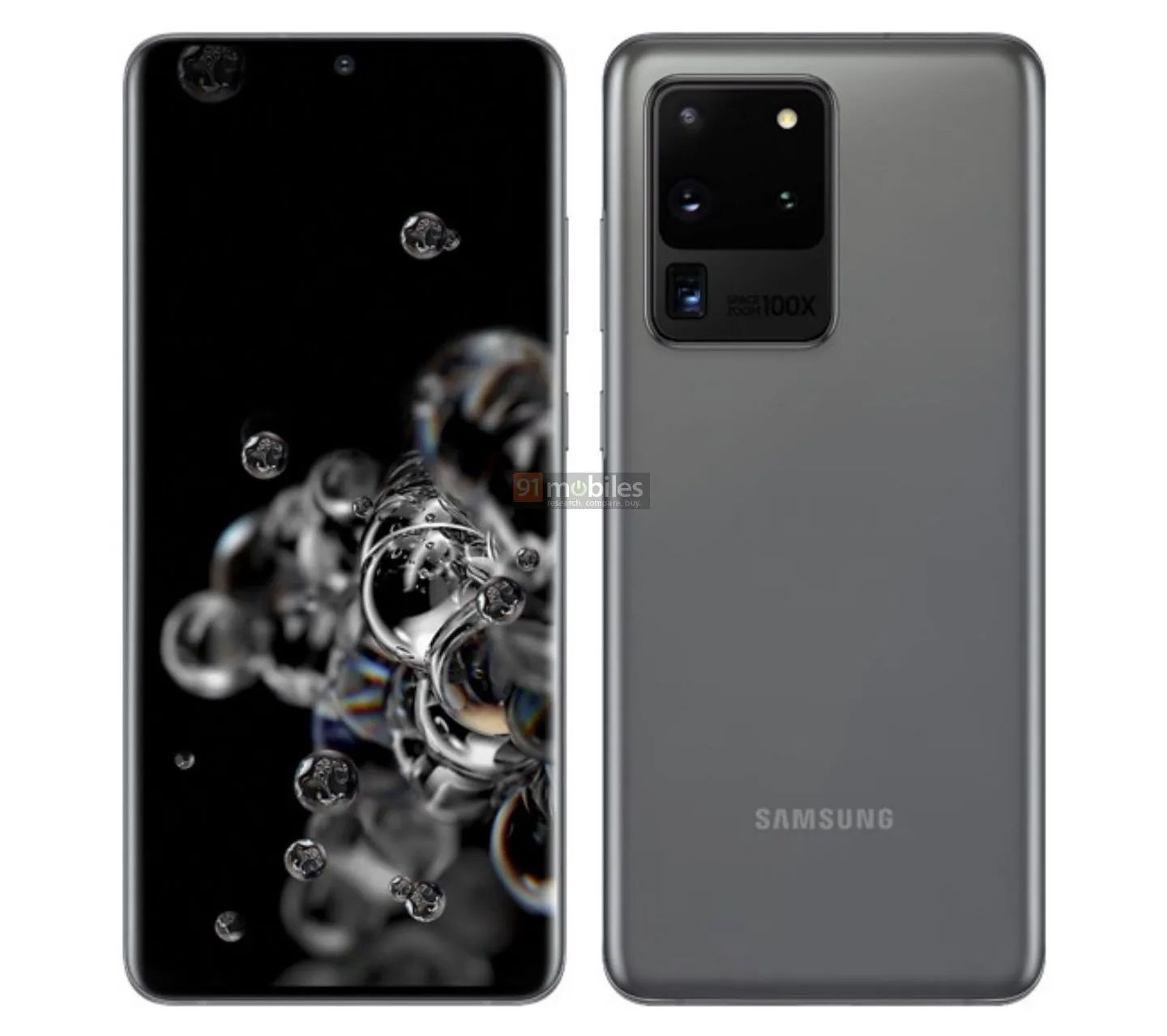 Leaked Galaxy S20 Ultra 5G press renders confirm massive camera