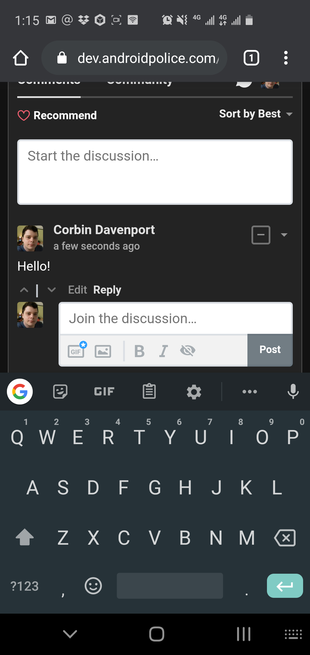 Android Police finally has a dark theme