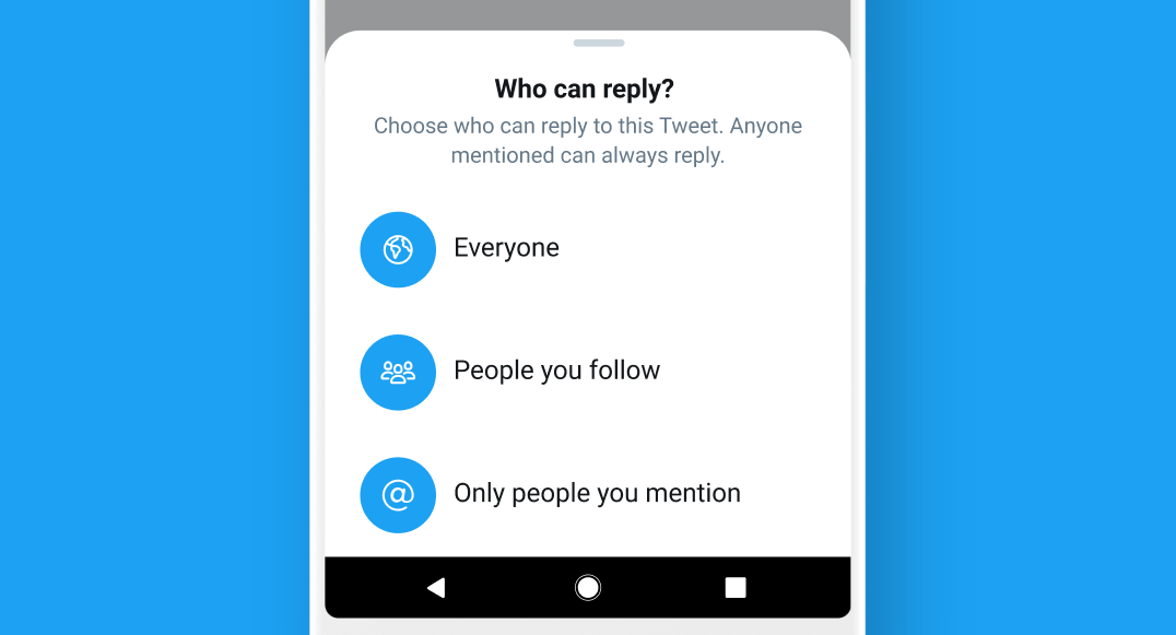 Twitter gives users new settings for who's allowed to reply to your tweets