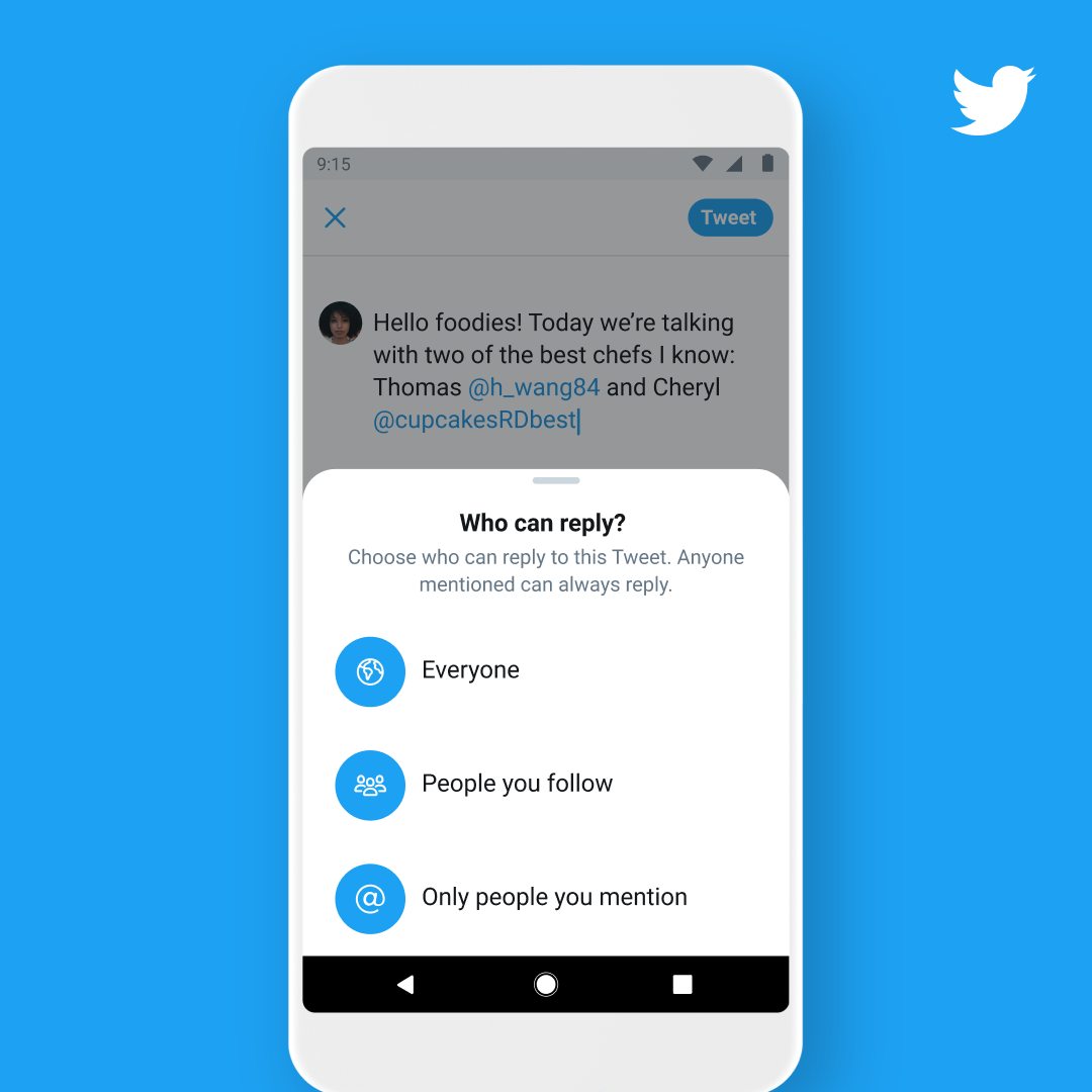 Twitter gives users new settings for who's allowed to reply to your tweets