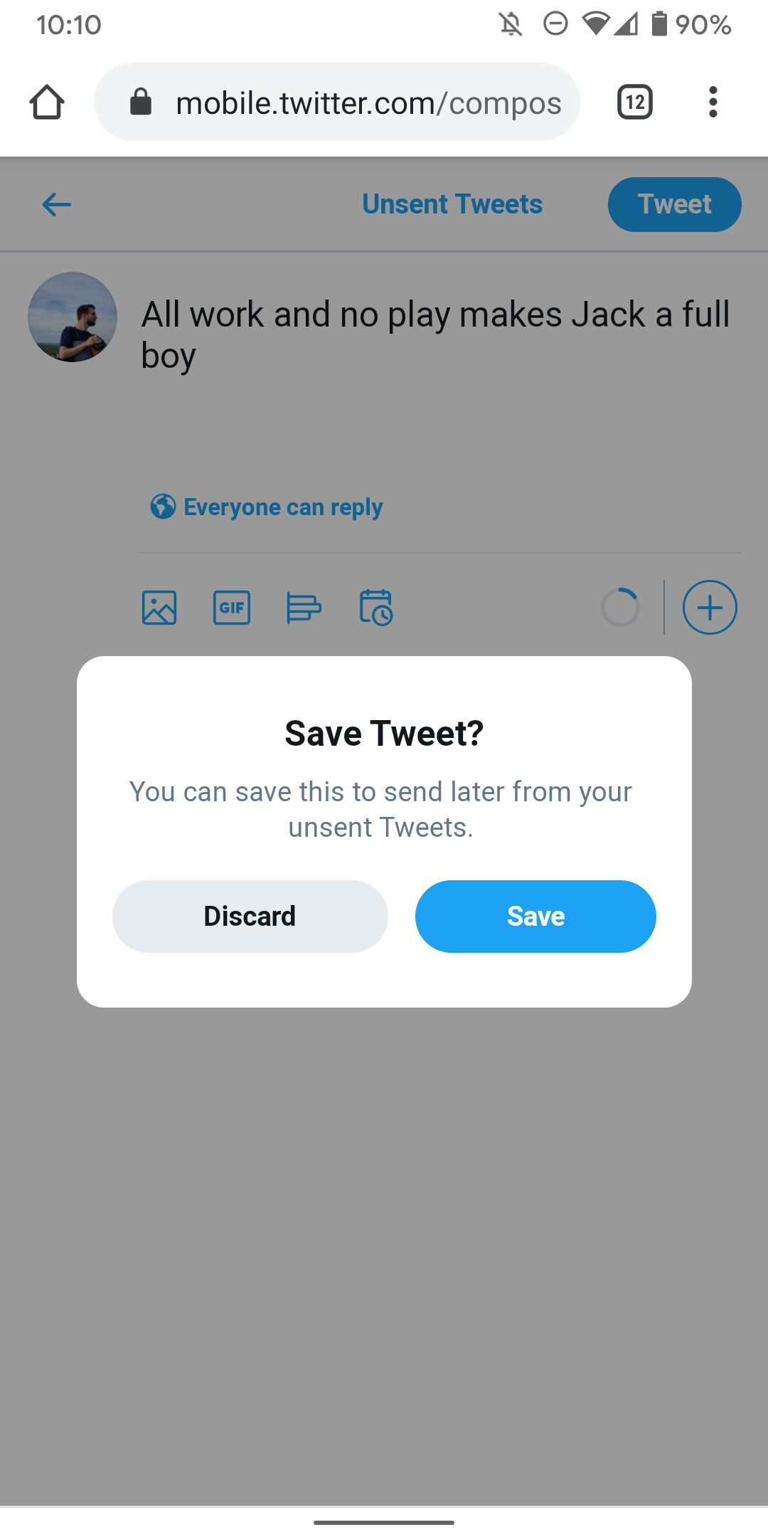 The Twitter web app now lets you save drafts and schedule tweets