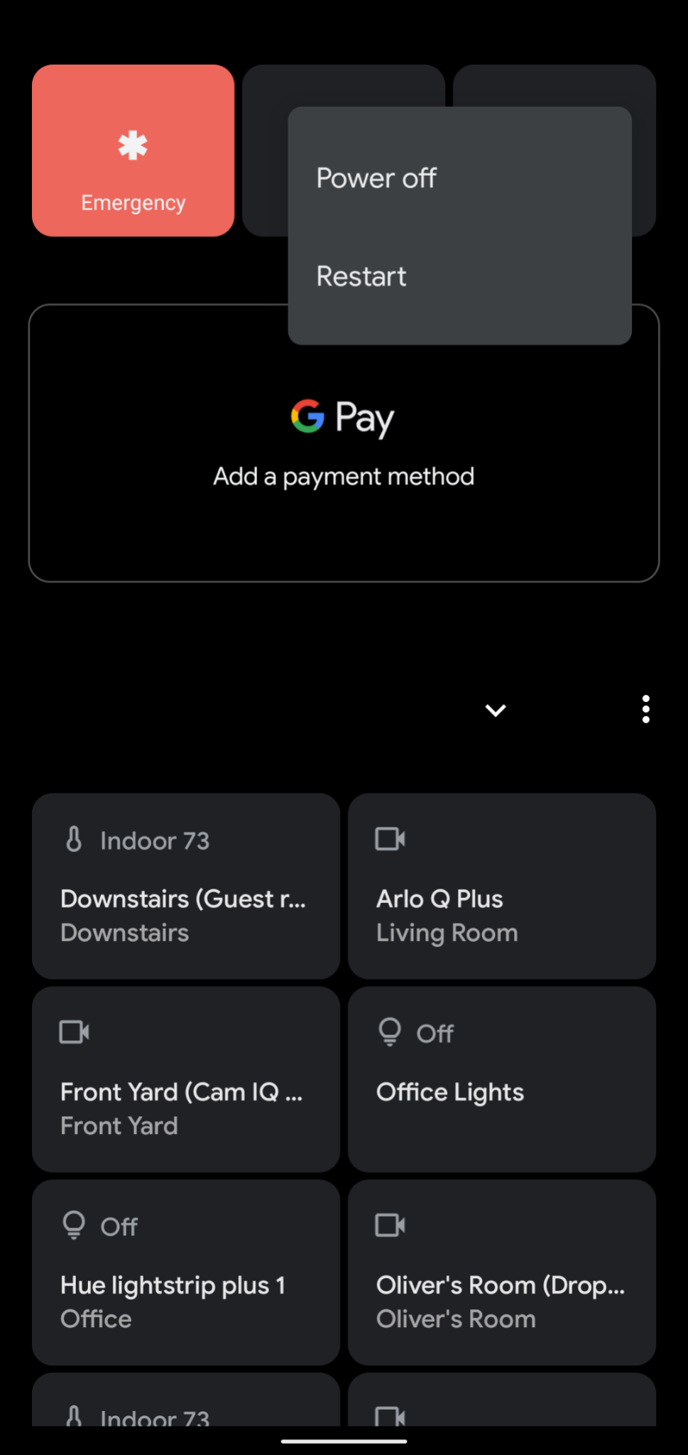Android 11 Beta incorporates refined smart home controls into power menu