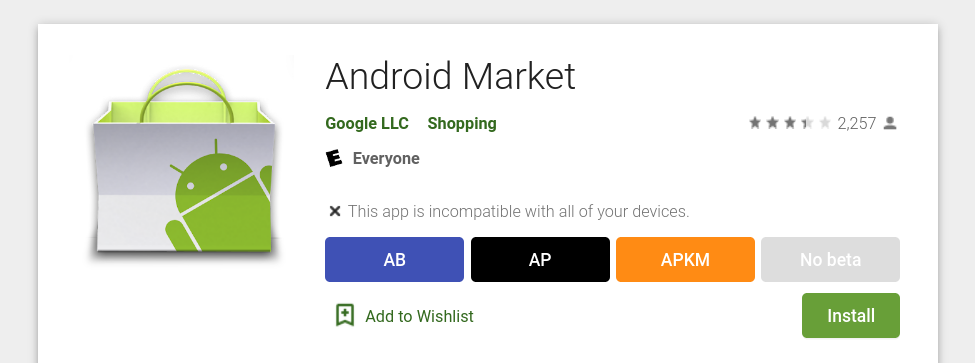The Android Market is still on the Google Play Store, complete with an ...