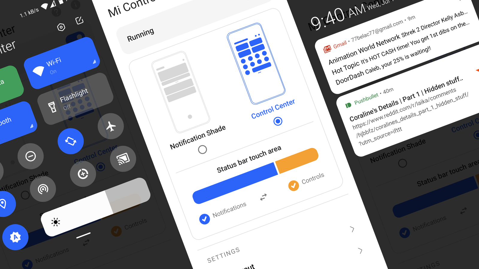 Mi Control Center app brings iOS design to your quick settings panel