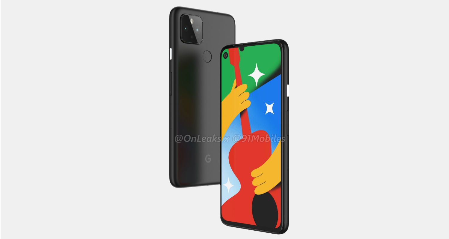 These renders show the Pixel 4a 5G from every angle