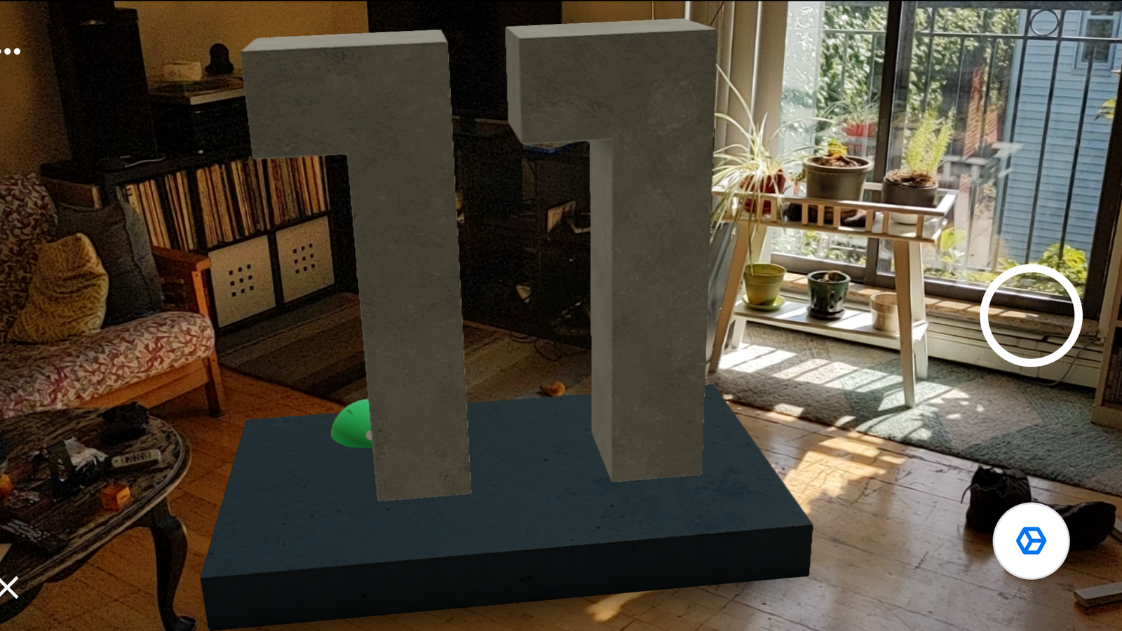 Boring-up your living room with Google's Android 11 statue, now in AR