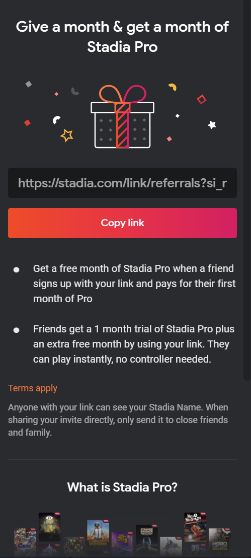 Stadia is putting a price on your friends' heads with new referral codes