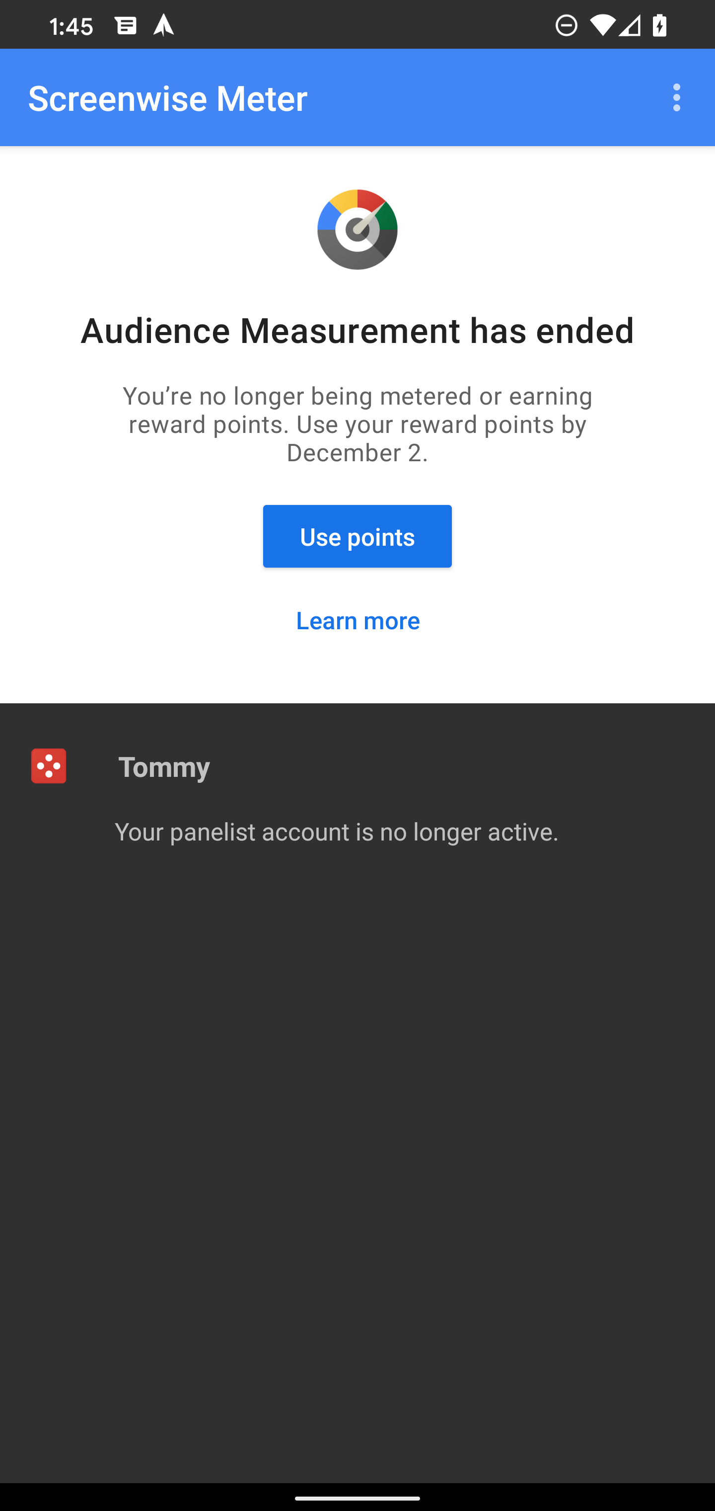 Google's Screenwise Meter app and its rewards program are now dead