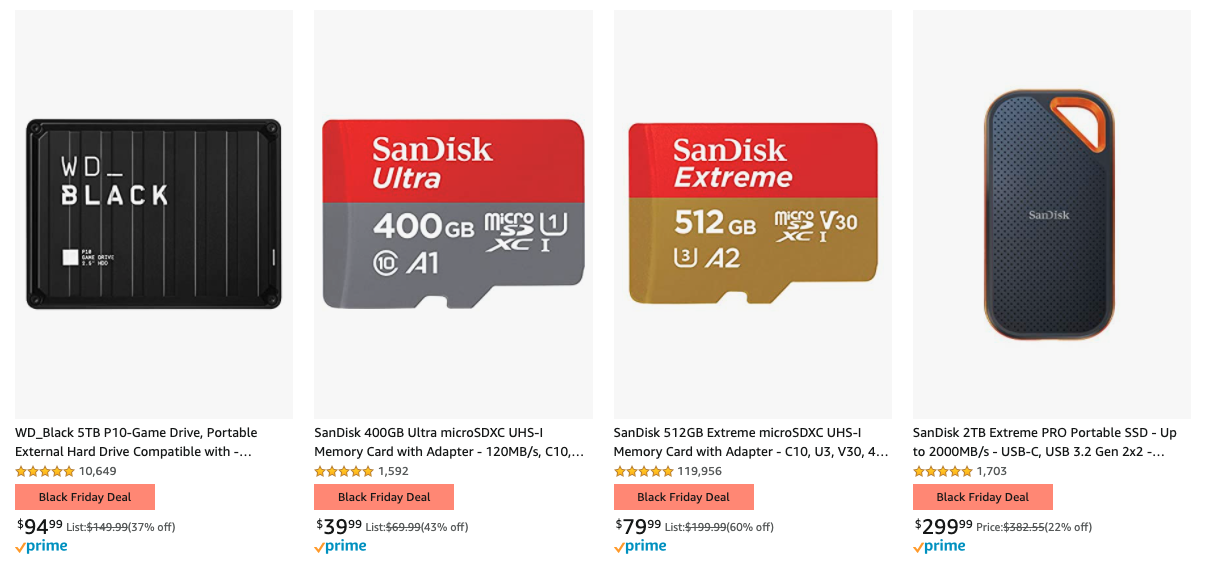 Amazon has dozens of memory cards and hard drives on sale for up to 40% ...