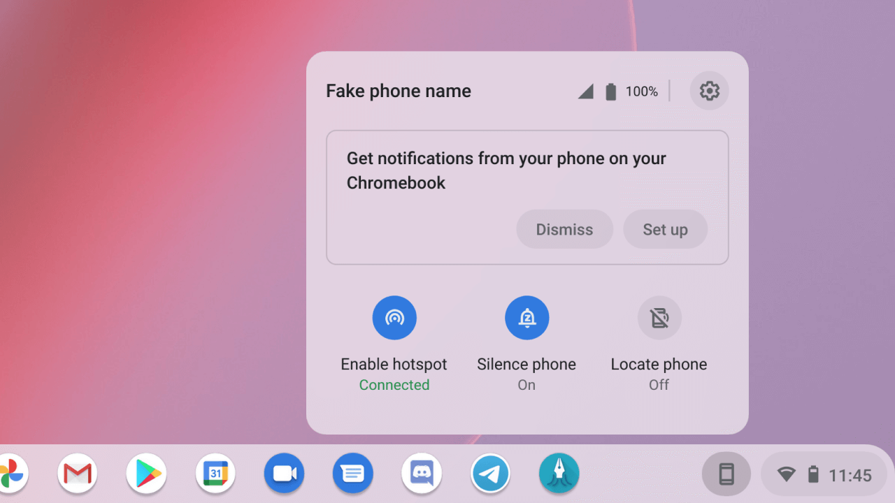 Phone Hub for Chrome OS is slowly rolling out to Beta and Dev channels