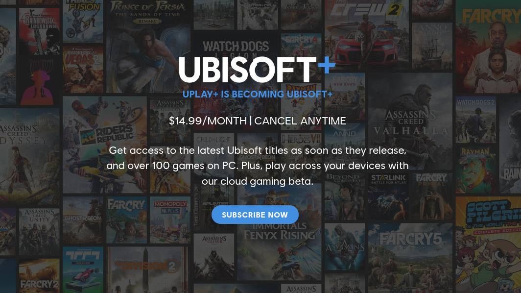 Sign up for Ubisoft+ through Stadia to get access to 20 games