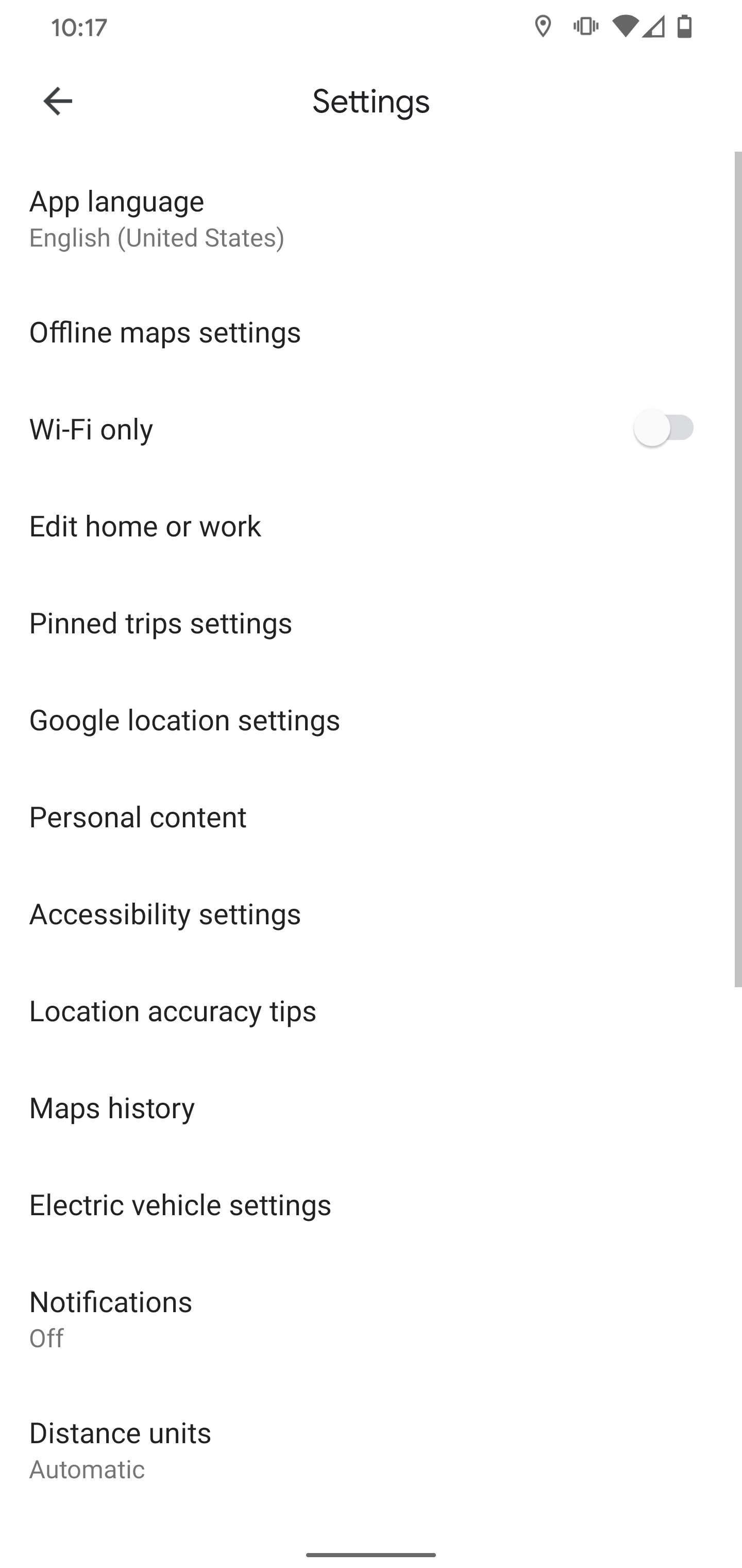 Google Maps now allows a different in-app language to be set