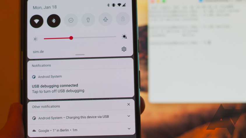 A smartphone screen displaying the notification panel with the message 