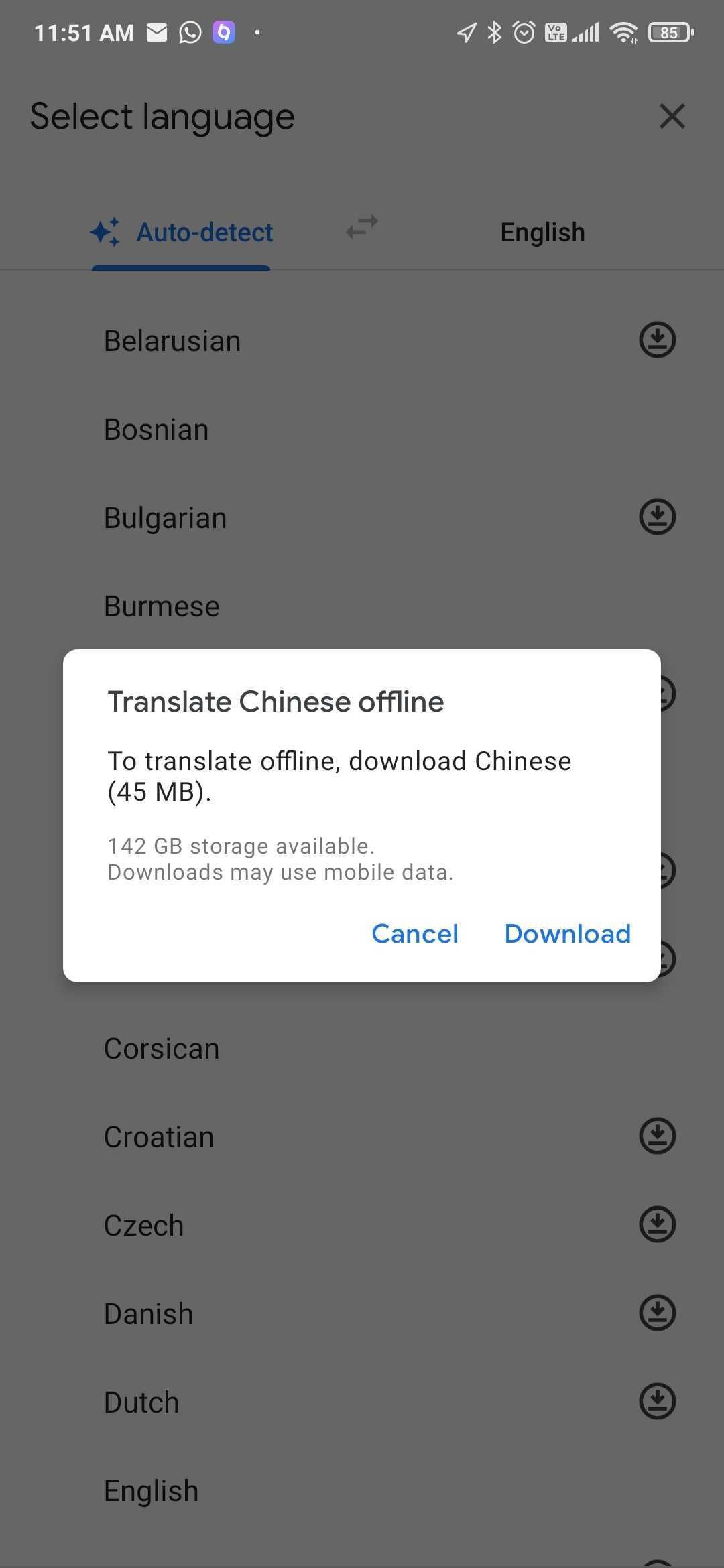 Google Lens can do offline translations on Android