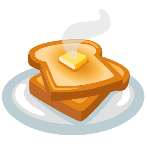 A toast emoji made in Emoji Kitchen