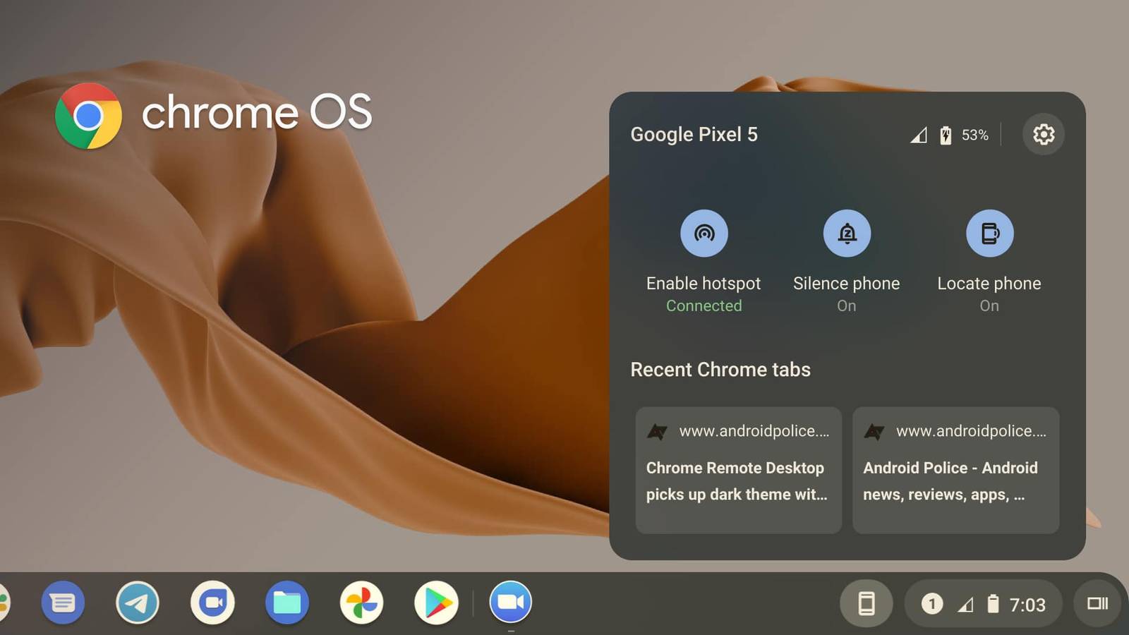 Phone Hub for Chrome OS is slowly rolling out to Beta and Dev channels