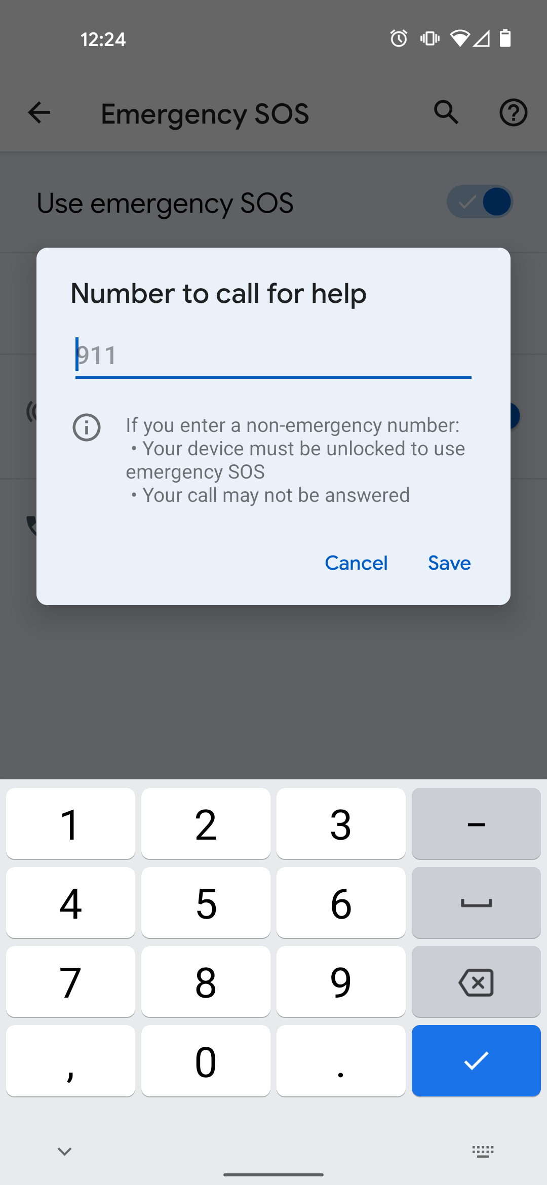 Android 12 adds Emergency SOS with five taps of the power button